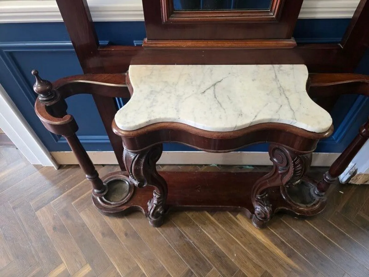 Beautiful antique mahogany hall stand. - Image 3