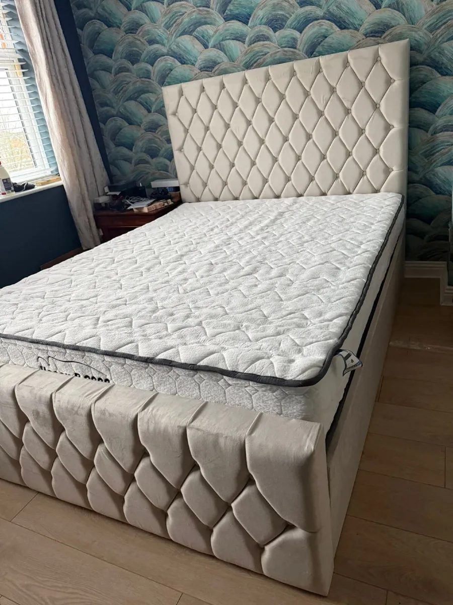 New Ottoman Upholstered Bed, Double Bed with - Image 4