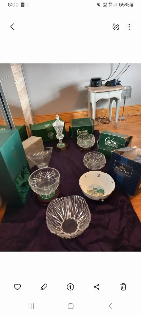 Galway crystal and royal tara items all new in box