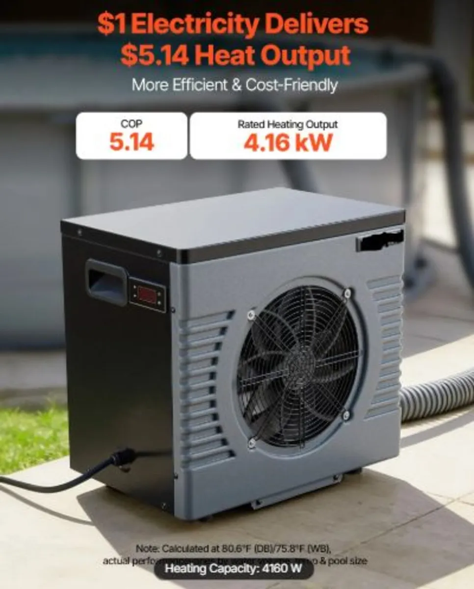 4160 W Pool Heat Pump, Electric Pool Heater - Image 2
