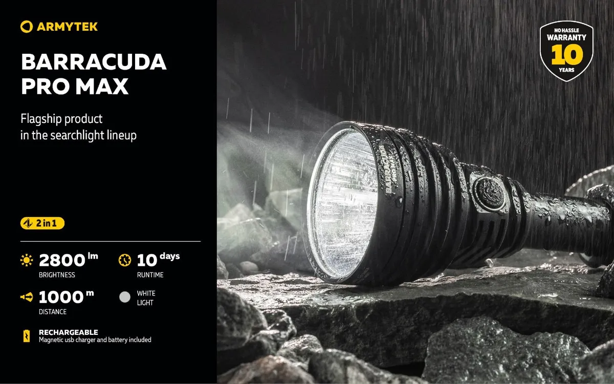 Professional Flashlight 2800 LM - 1000 M Beam - Image 3