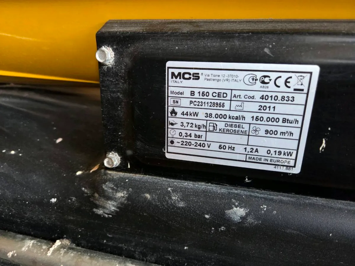 Master B150 CED Kerosene /Diesel Heater – 44kW - Image 3