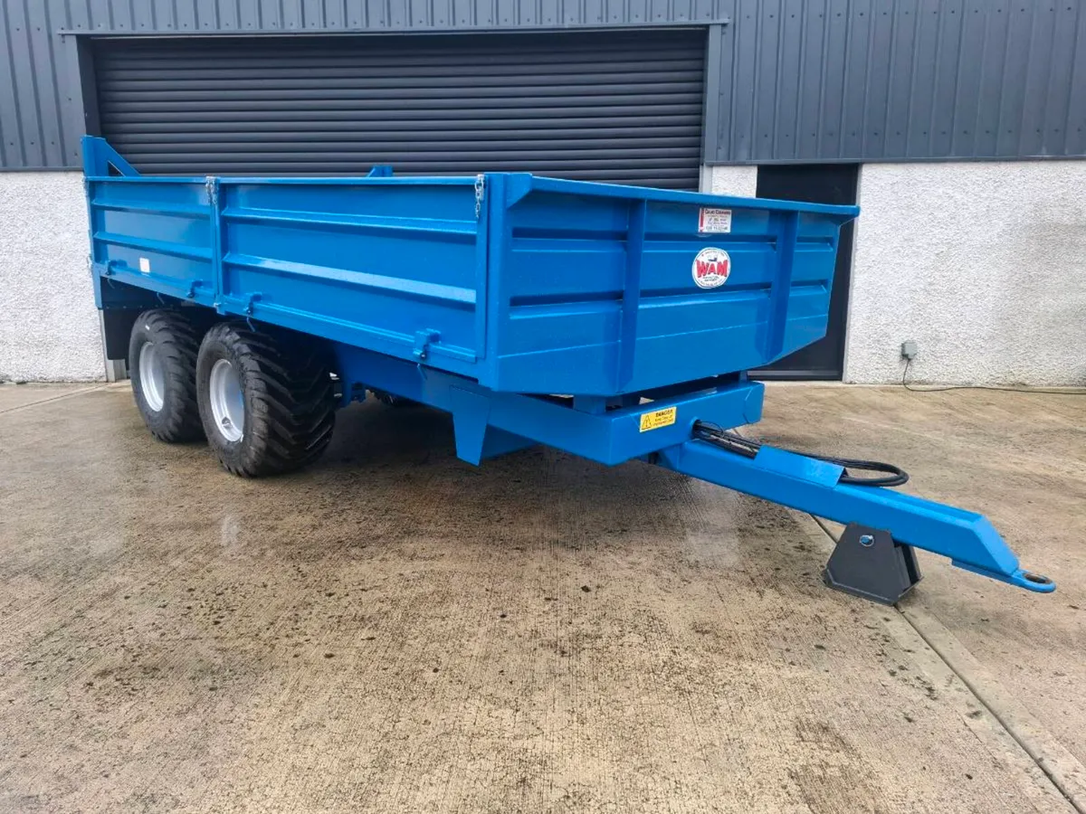 Wam 14ft x 8ft tipping trailer with bale extension - Image 2