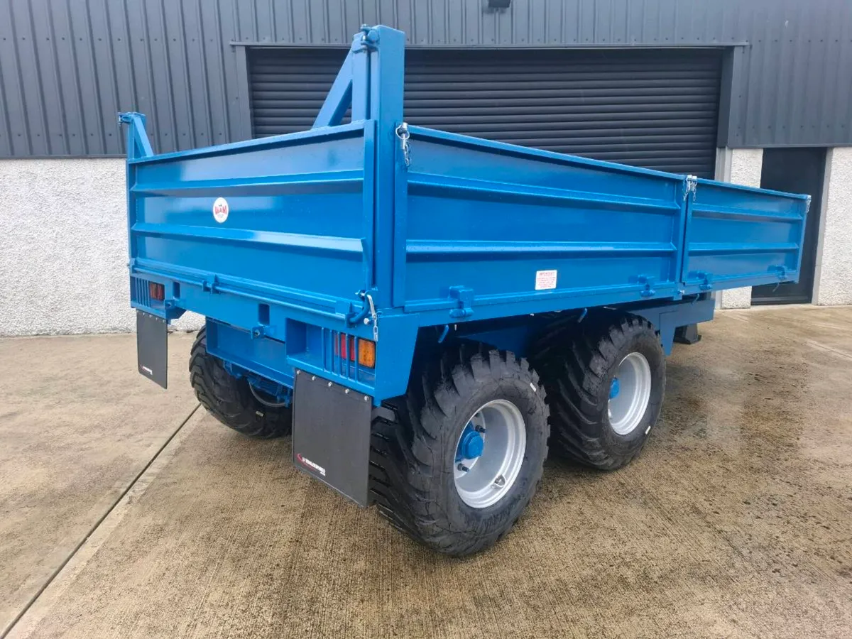 Wam 14ft x 8ft tipping trailer with bale extension - Image 4