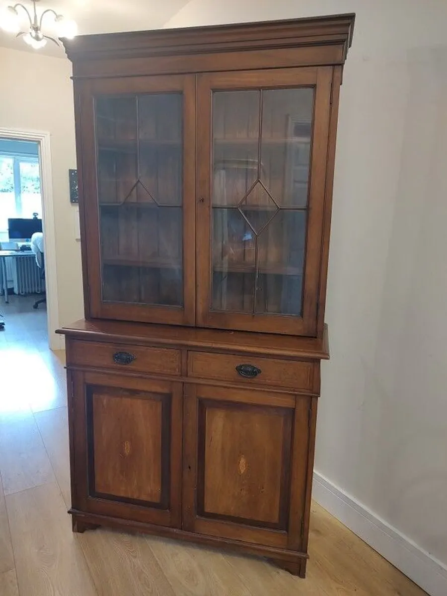 Early to mid 20th century Irish inlaid mahogany Gl - Image 1