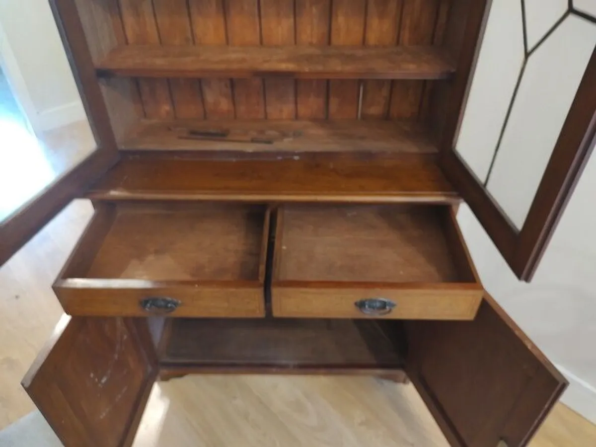 Early to mid 20th century Irish inlaid mahogany Gl - Image 4