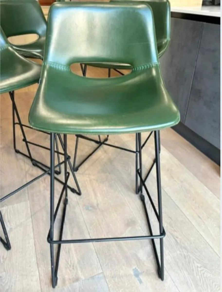 faux leather stools (4) - Image 1