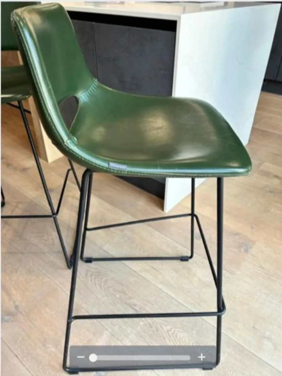 faux leather stools (4) - Image 2