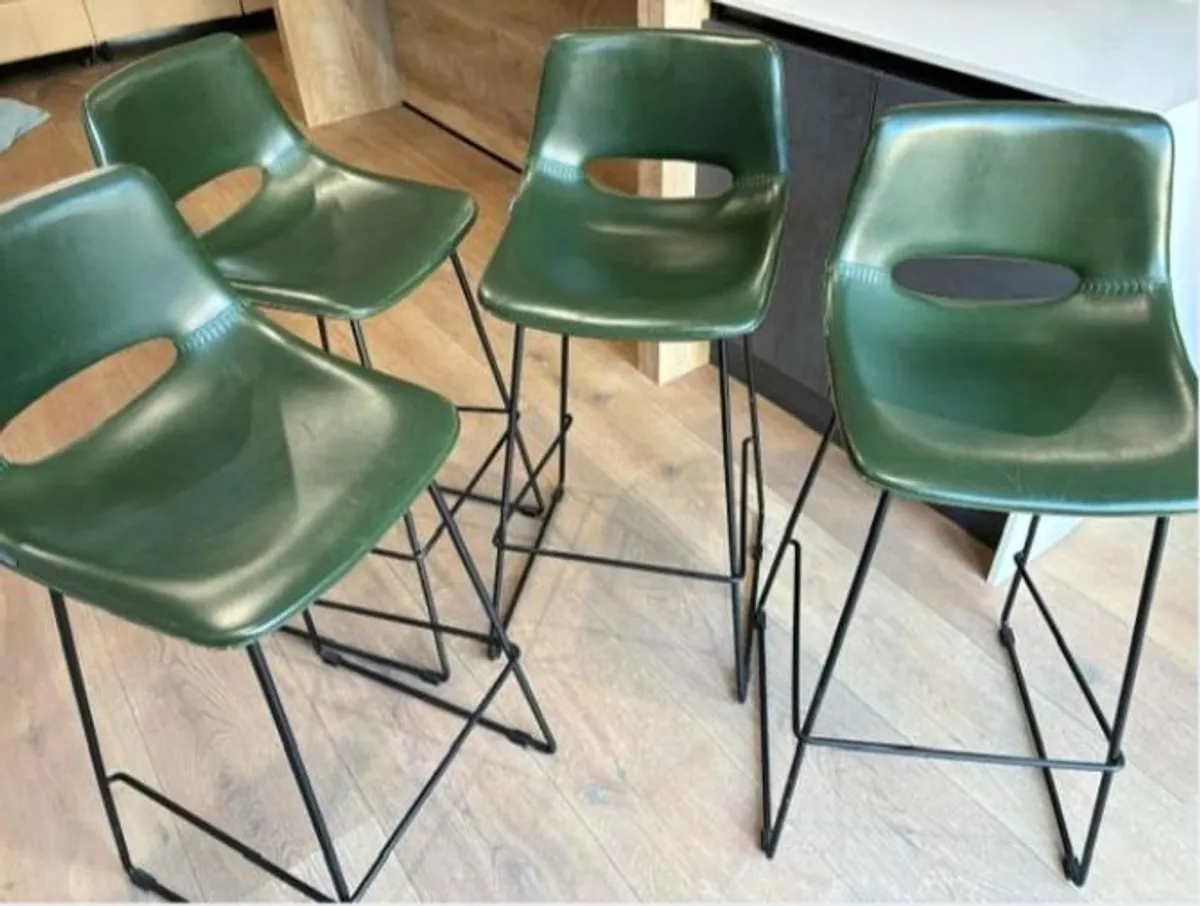 faux leather stools (4) - Image 3