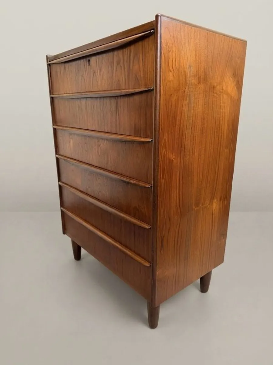 FLASH SALE ! Was 850 Now 695 ! Danish Mid Century Teak Six Drawer Tallboy - Image 3
