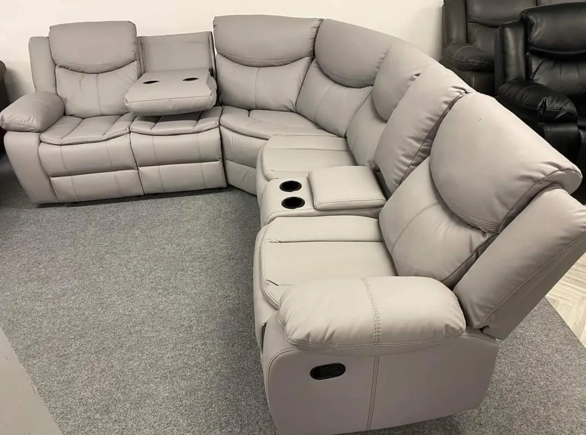 Valerie Corner Manual Leather Recliner Sofa - Image 3