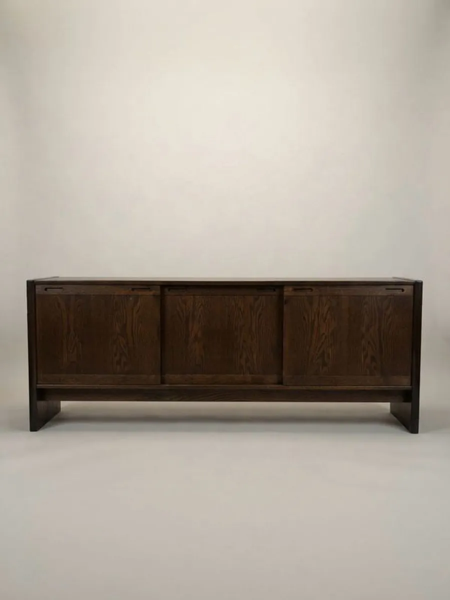 FLASH SALE ! Was 1300 Now 1050 ! Skovby Dark Oak Low Sideboard, 1960s Danish Minimalist - Image 1