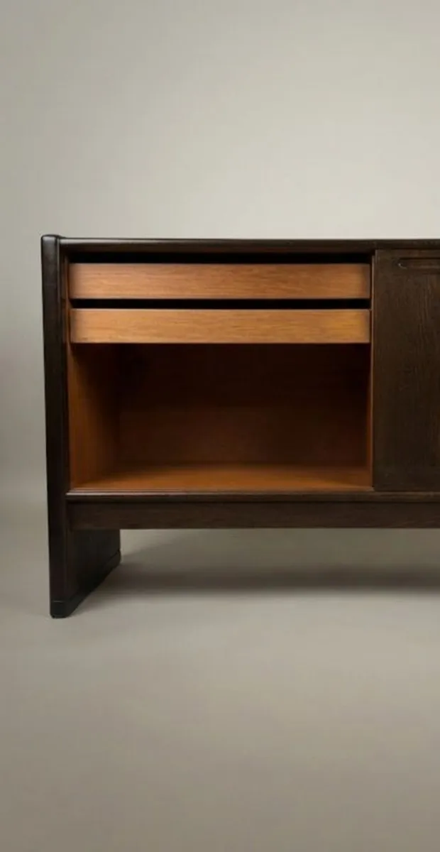 FLASH SALE ! Was 1300 Now 1050 ! Skovby Dark Oak Low Sideboard, 1960s Danish Minimalist - Image 3