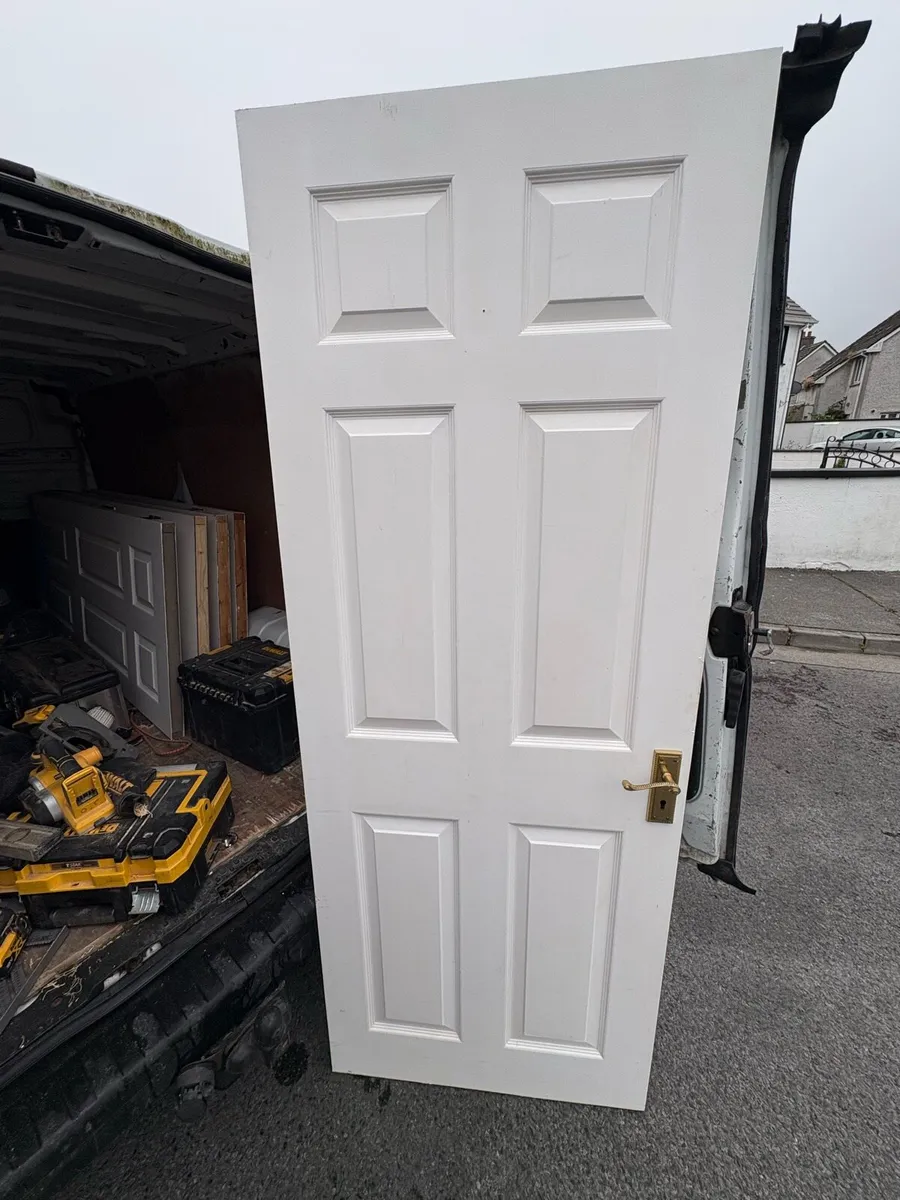 30” 6 panel white door