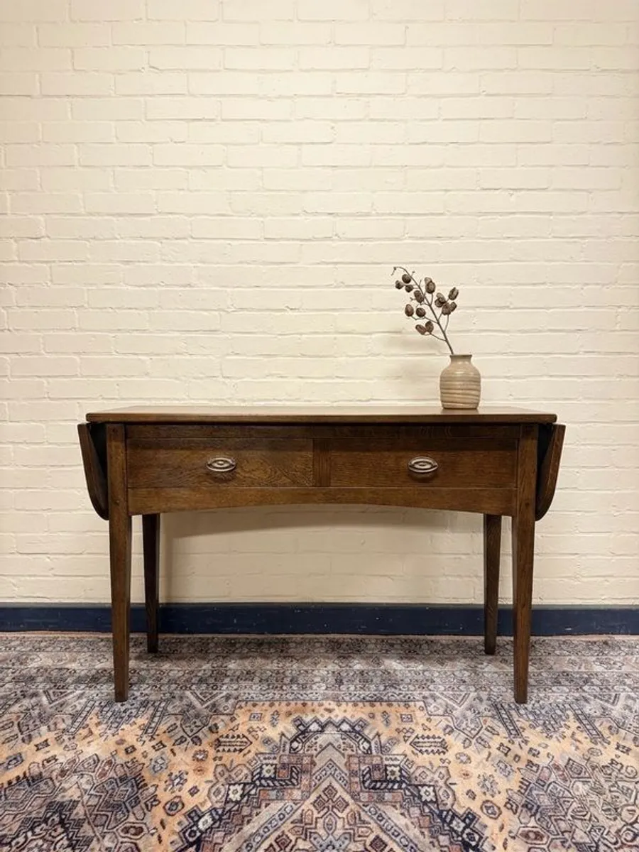 FLASH SALE ! Was 450 Now 360 ! French Rustic Farmhouse Oak Console Table - Image 1