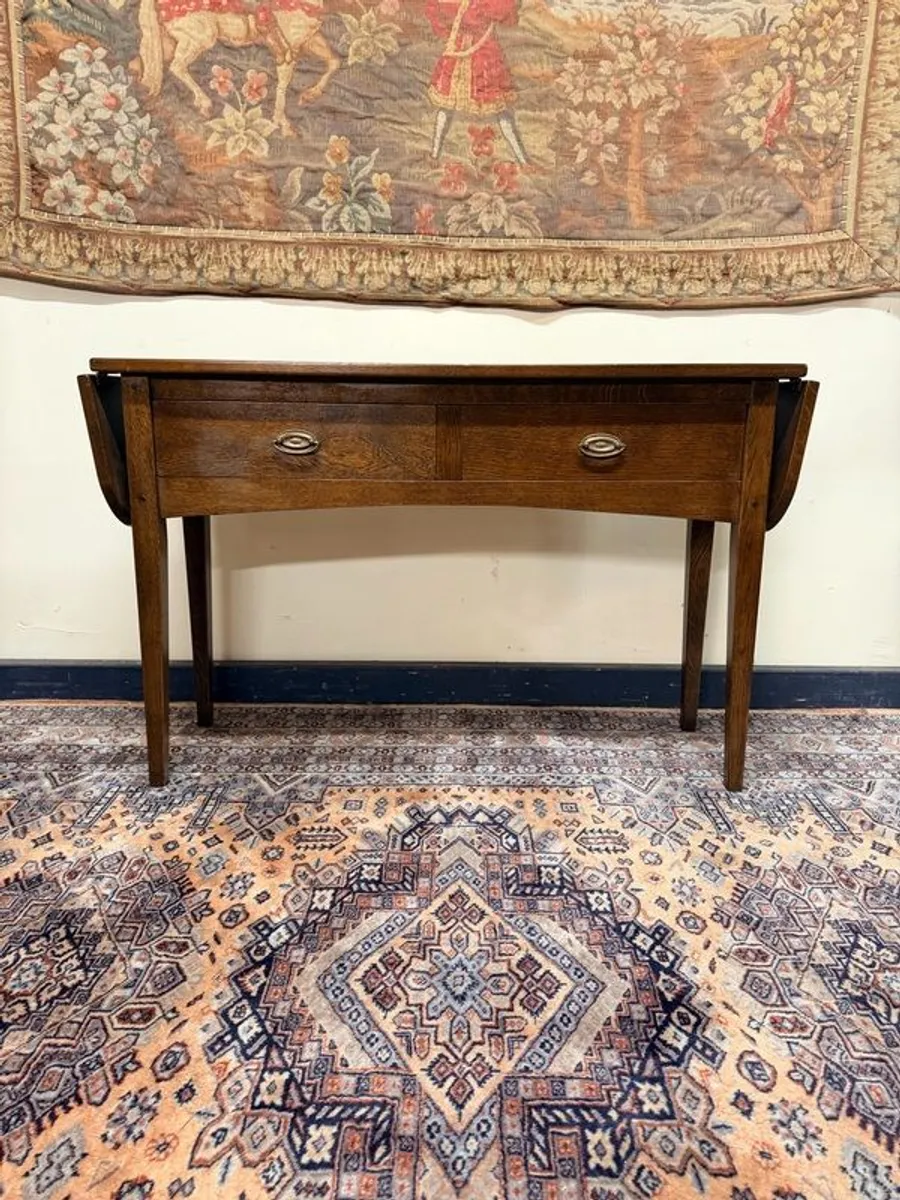 FLASH SALE ! Was 450 Now 360 ! French Rustic Farmhouse Oak Console Table - Image 2