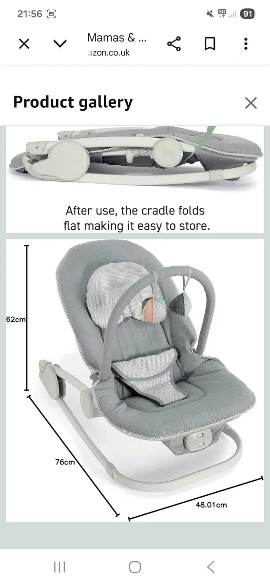 Mamas & Papas baby rocker/ bouncer, tummy time mat - Image 3