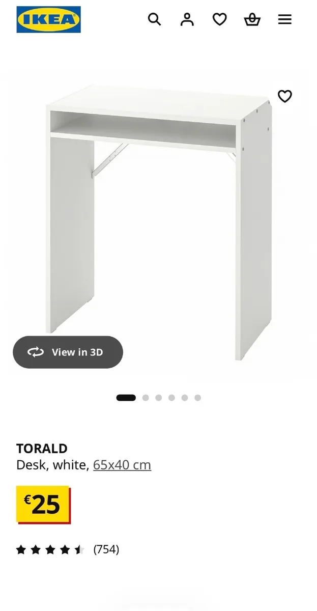 IKEA desk white - Image 2