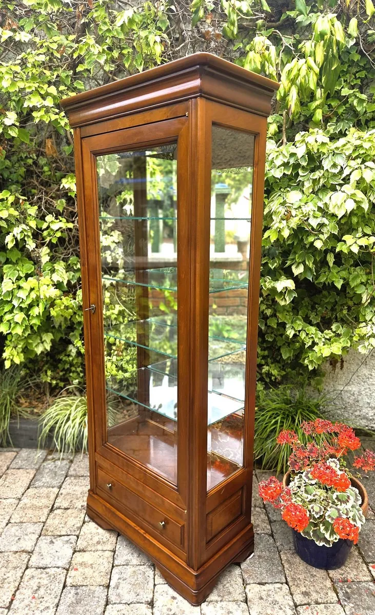 Vintage French Cherrywood Display Cabinet - Image 2