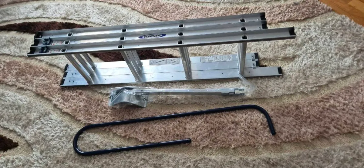 Werner Attic Ladder 3 Section With Handrail 3.0m