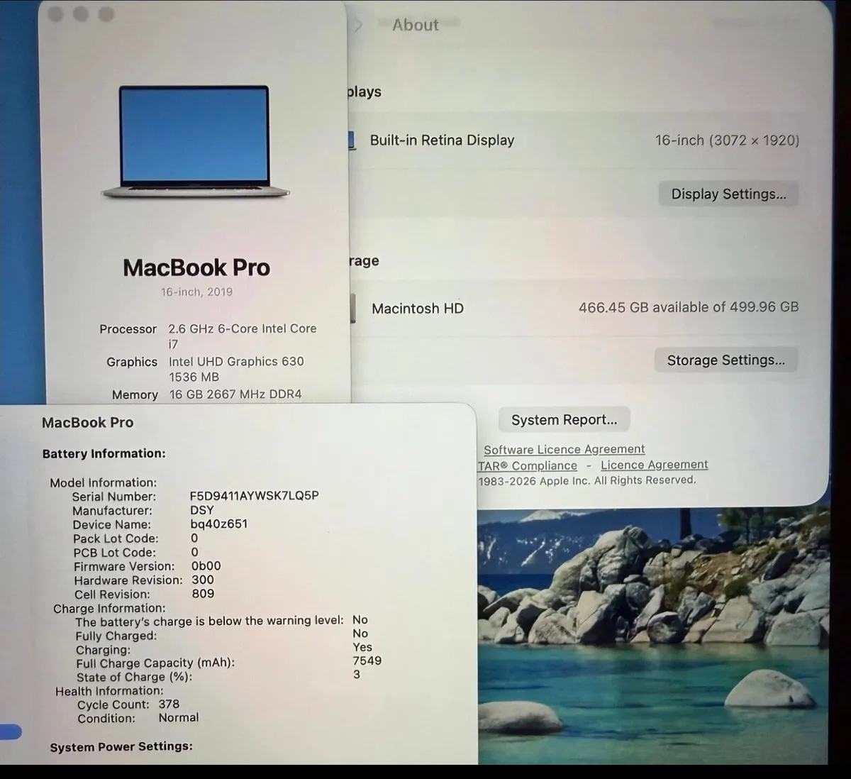 Apple Macbook Pro 16" (2019) I7 512gb Ssd 16gb Ram - Image 2