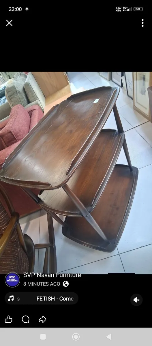Bentwood chair and serving trolley - Image 2