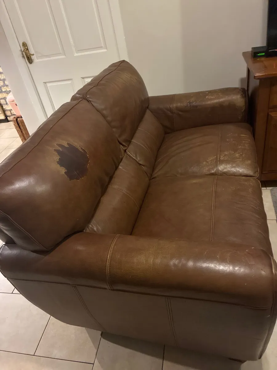 Free 2 seater leather sofa