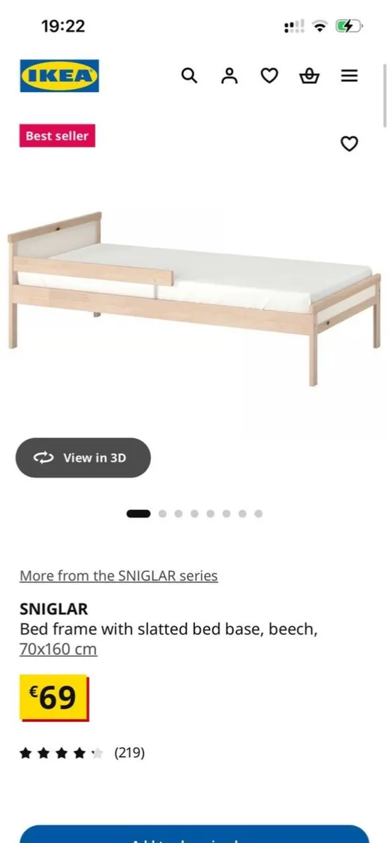 IKEA SNIGLAR kids bed with IKEA - Image 2