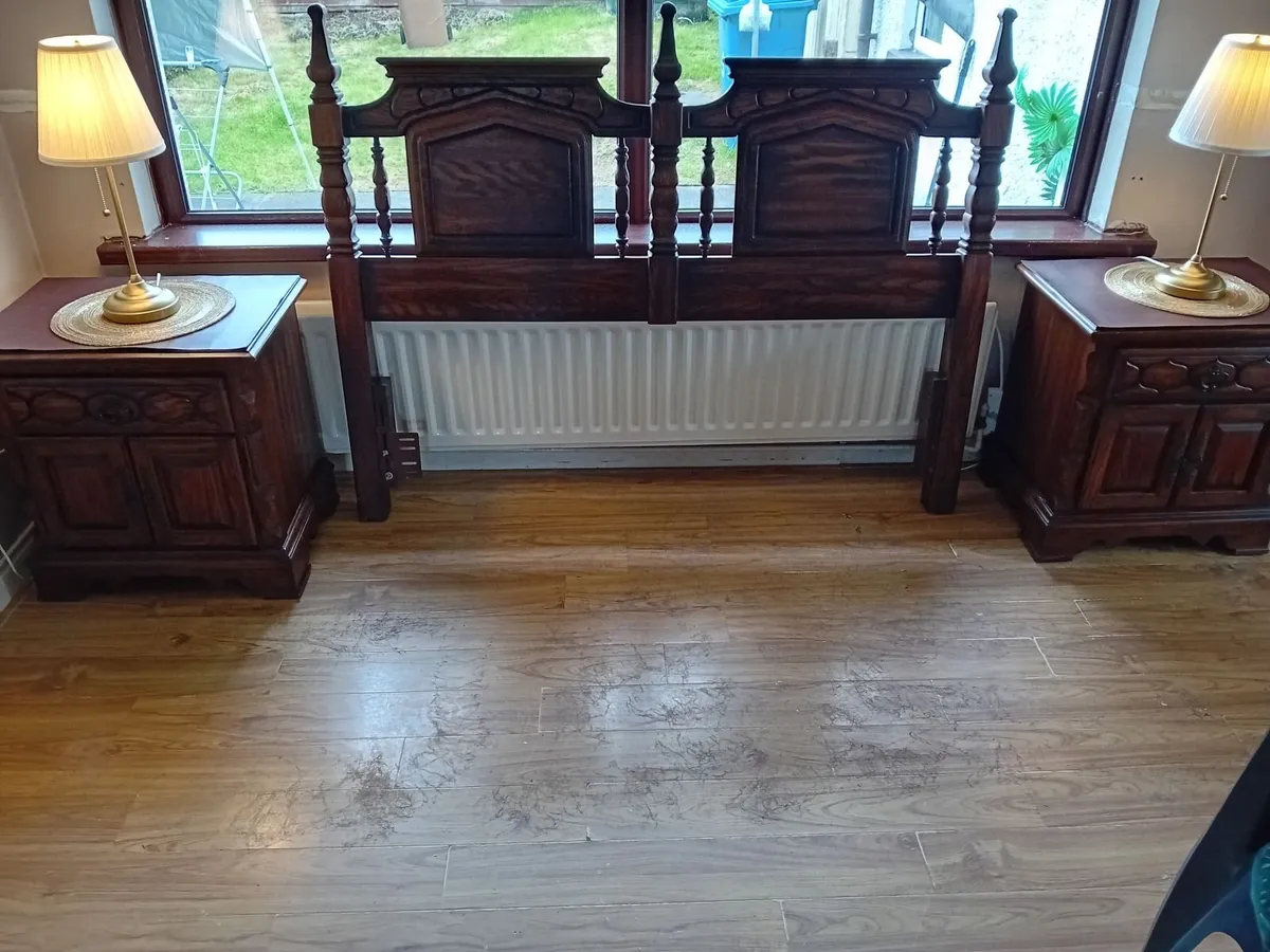 Bedroom Antique Mahogany Set. Solid Timber. Chest - Image 2