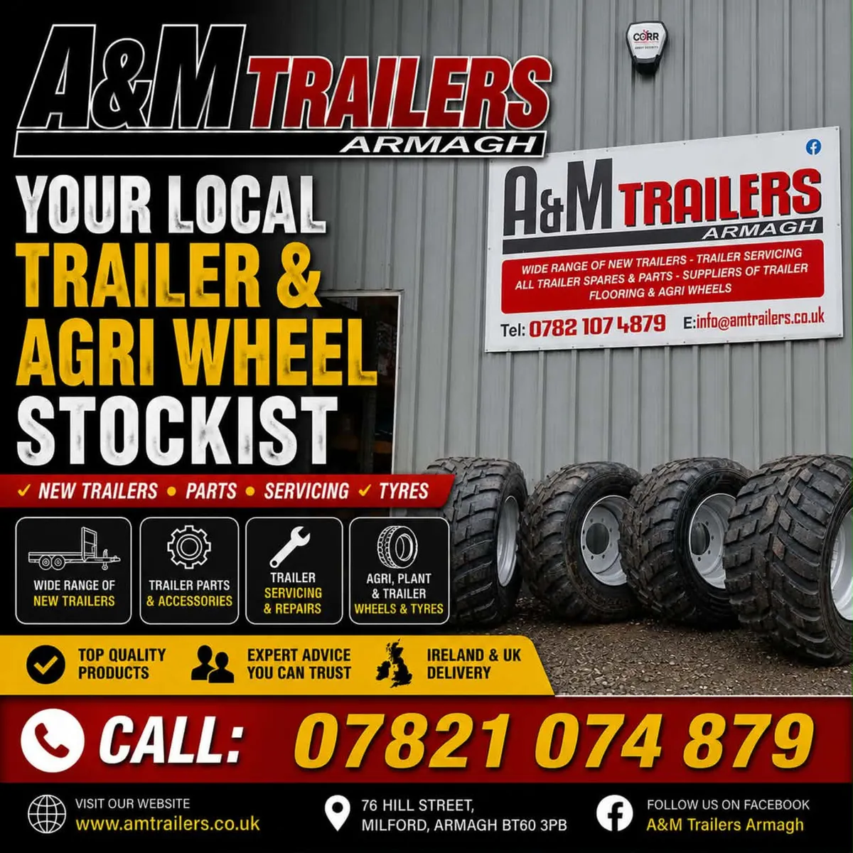 560 45 22.5 Agri trailer wheels - Image 1