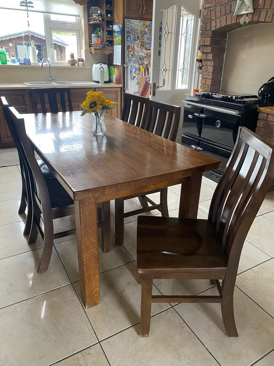 Solid oak dining set - Image 2
