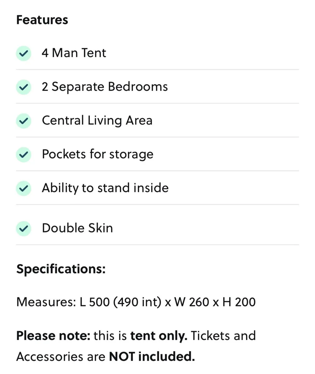 Electric Picnic - 4 Man Tent for Pink Moon - Image 2