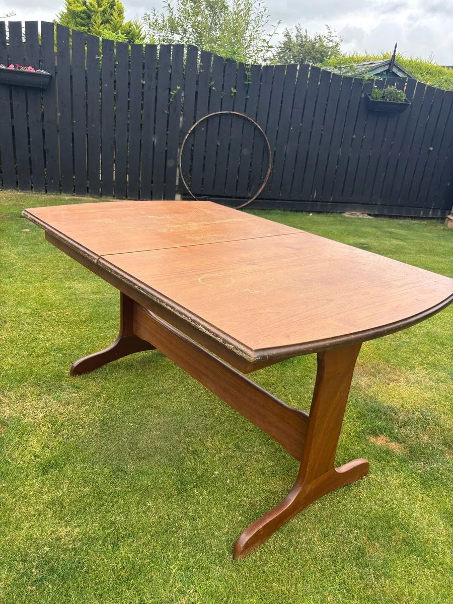 Mid century teak dining table - Image 4