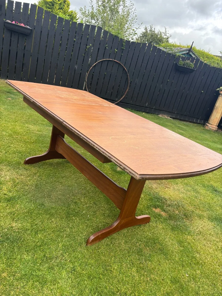 Mid century teak dining table - Image 1