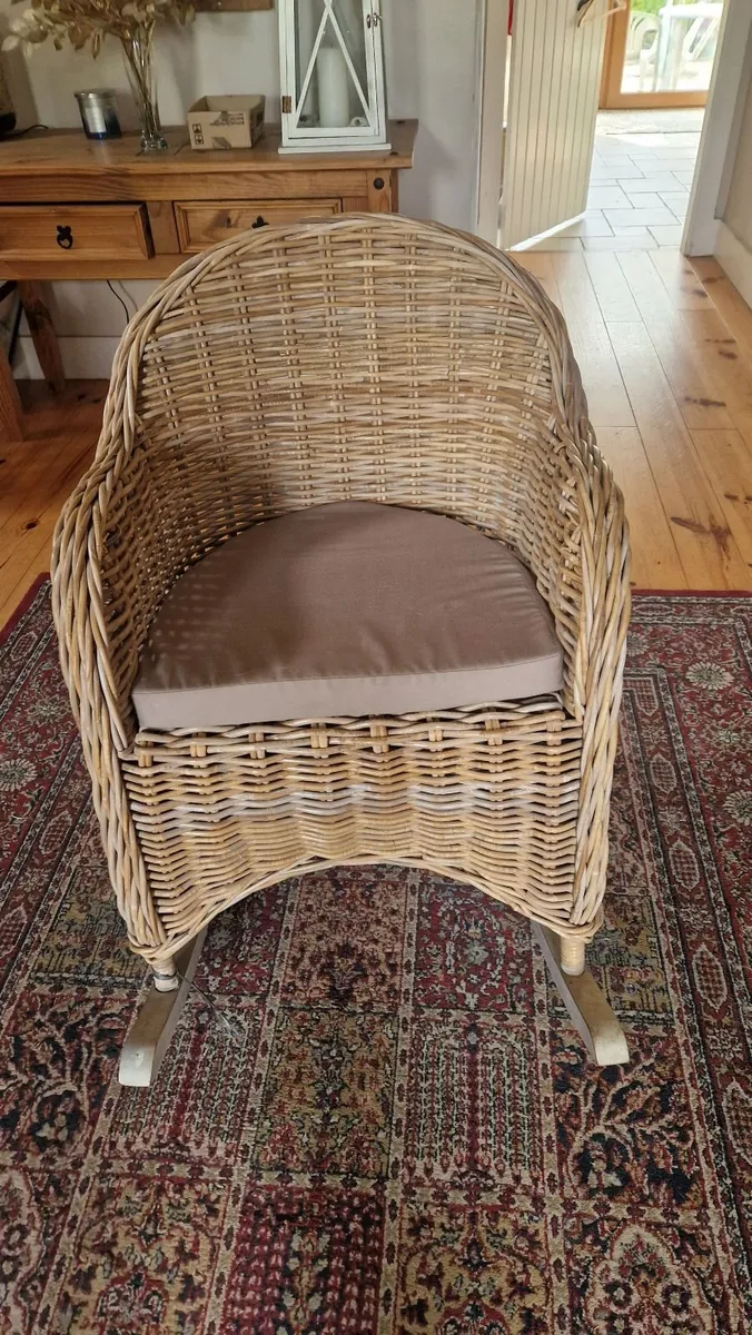 Wicker Rocking Chair - Image 2