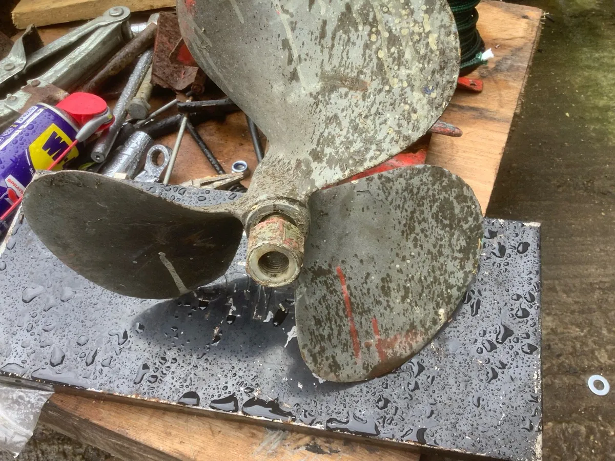 Brass boat propeller