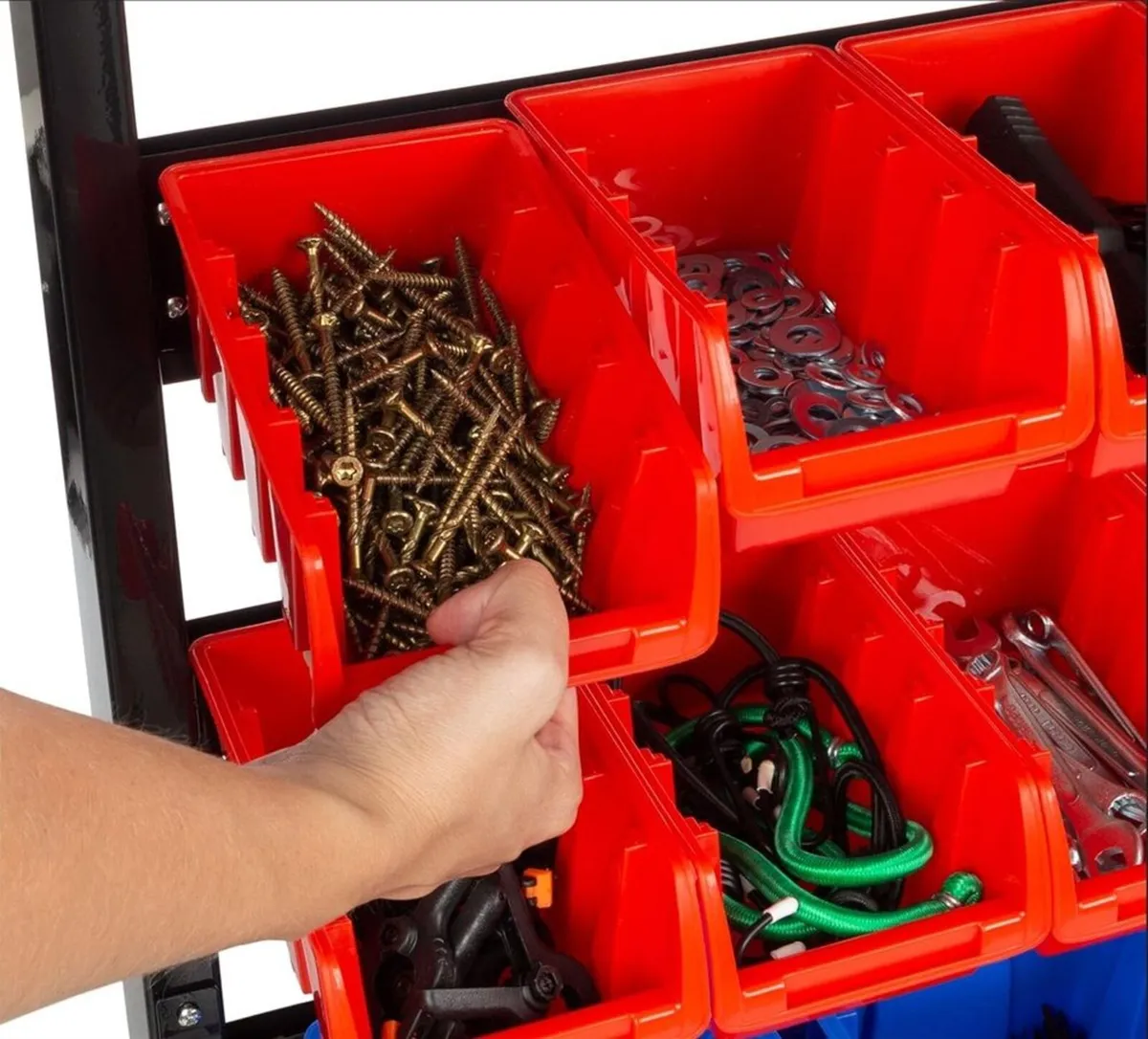 47pcs Storage Boxes Part Bins Fittings Nuts Bolts - Image 4