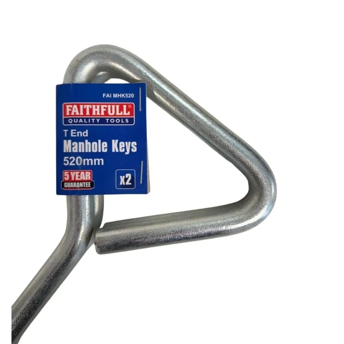 Faithfull Manhole Keys (Pair) 520MM - Image 3