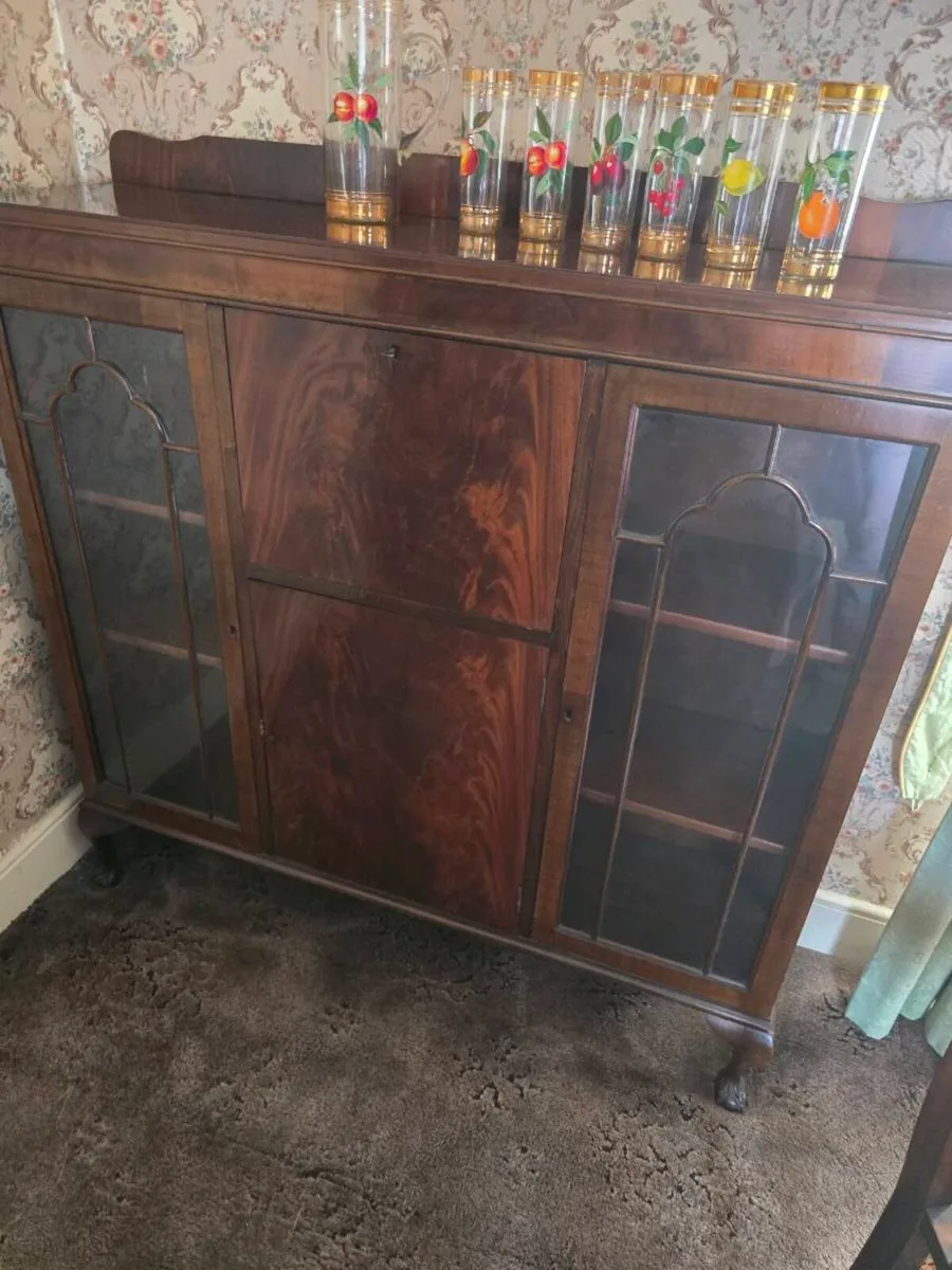 Vintage mahogany display cabinet