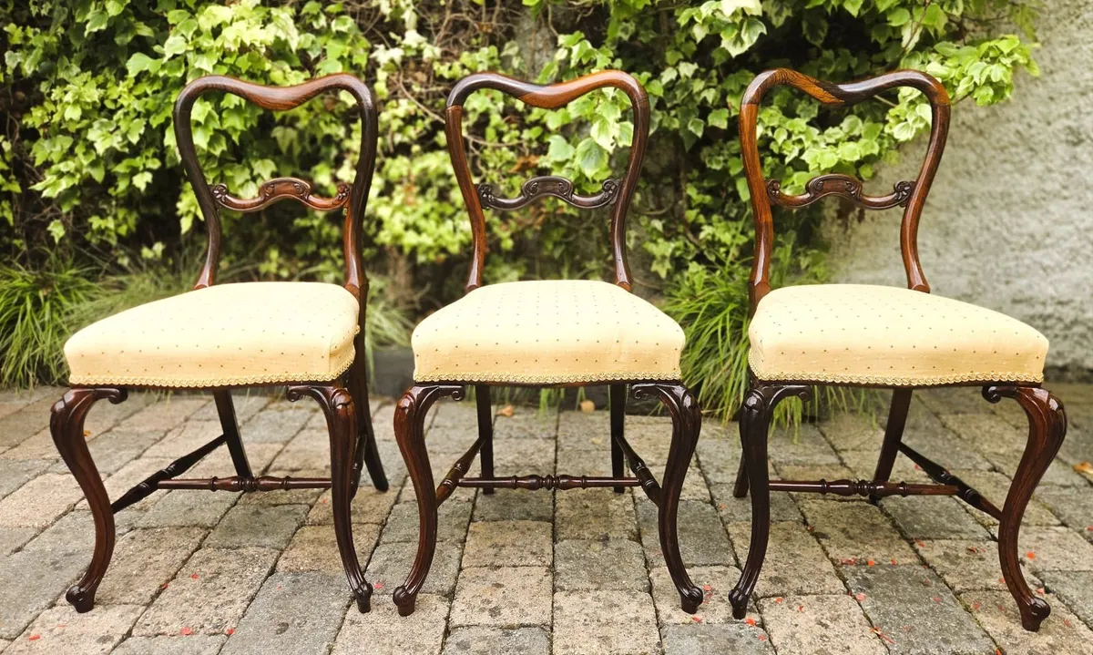 Victorian Rosewood Chairs- Circa 1840 - Image 2
