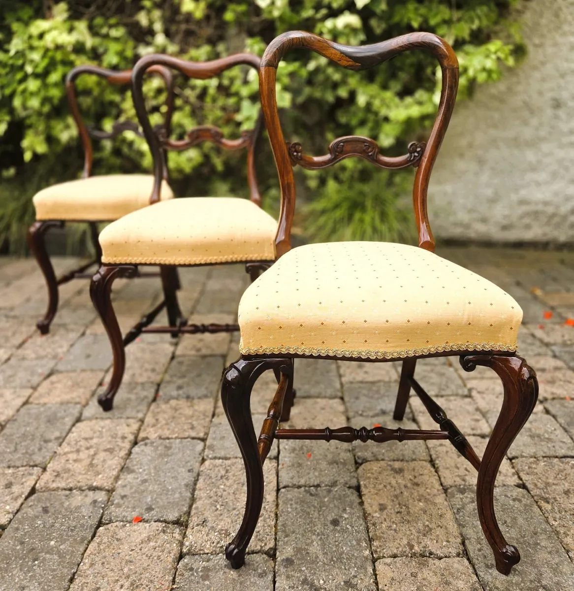 Victorian Rosewood Chairs- Circa 1840 - Image 3