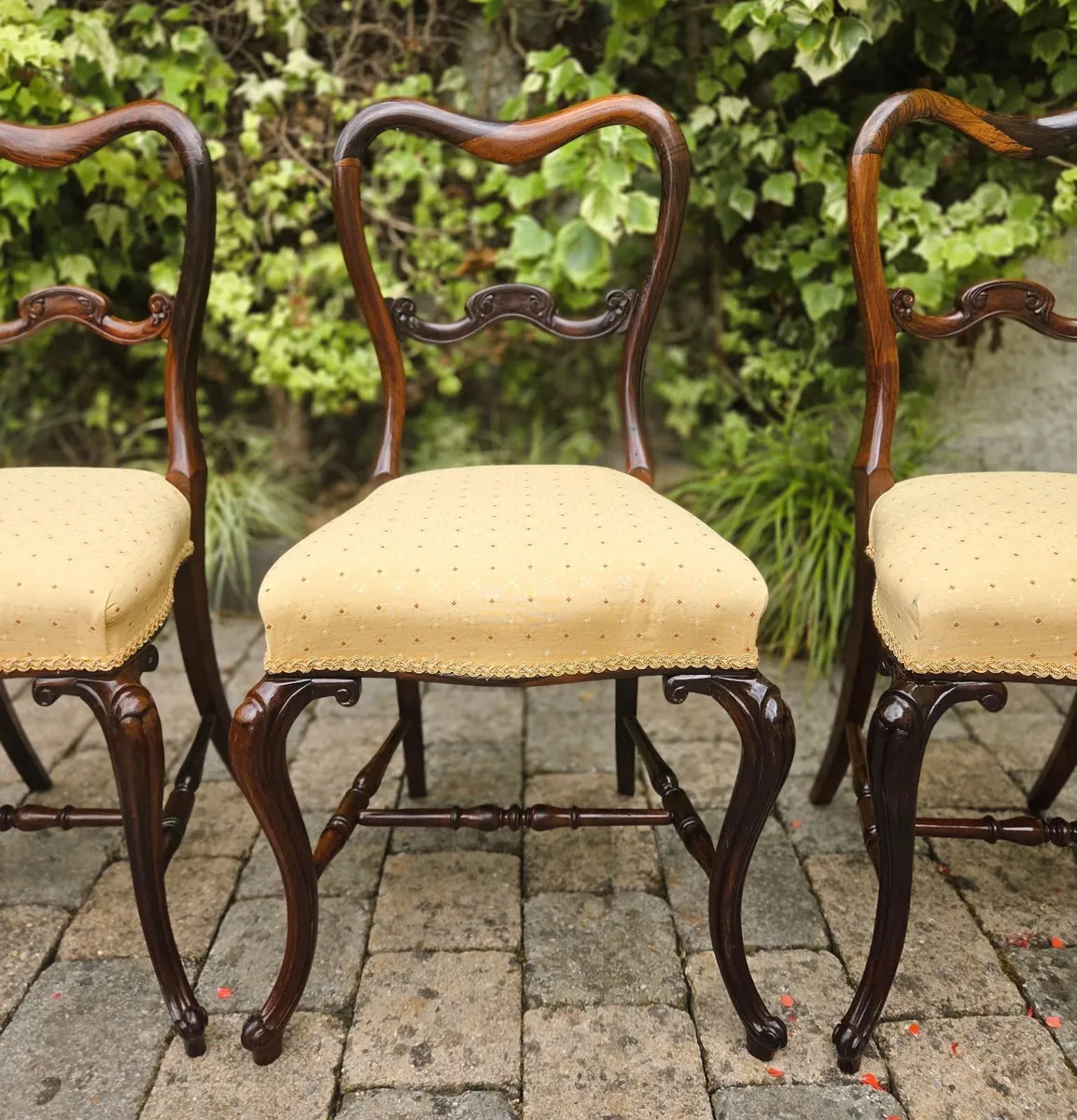 Victorian Rosewood Chairs- Circa 1840 - Image 4