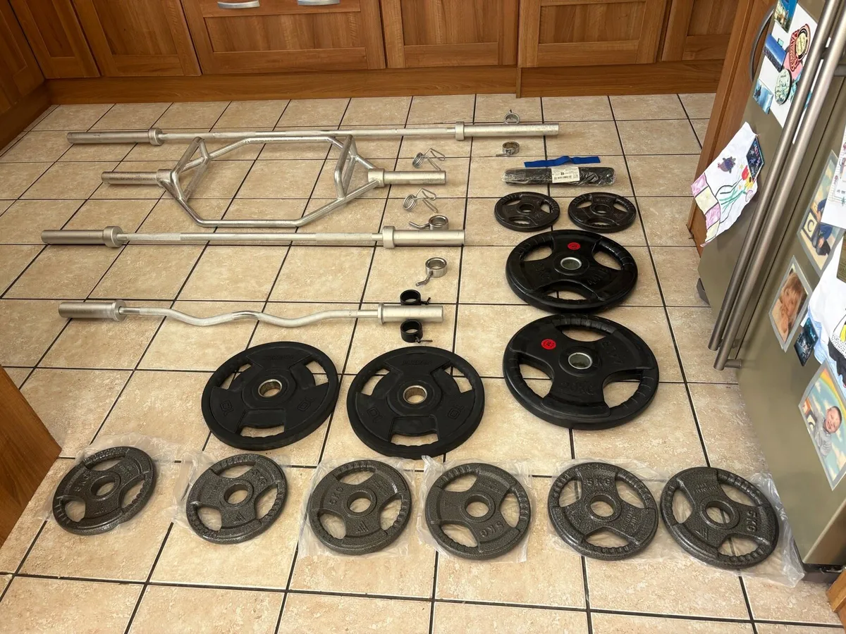 CHEAPEST FULL GYM OLYMPIC WEIGHTS + PLATES SET!! - Image 1