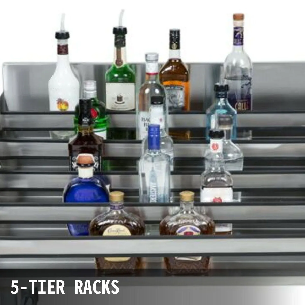 24-Inch 5-Tier Stainless Steel Wine Rack - Image 3