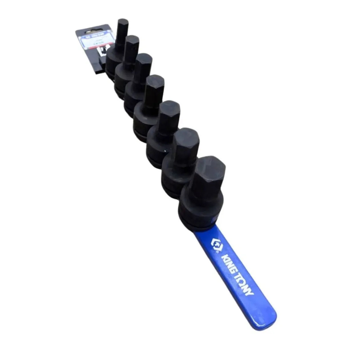 King Tony 3/4" 6 Point Impact Bit Sockets 7PC Rail - Image 1