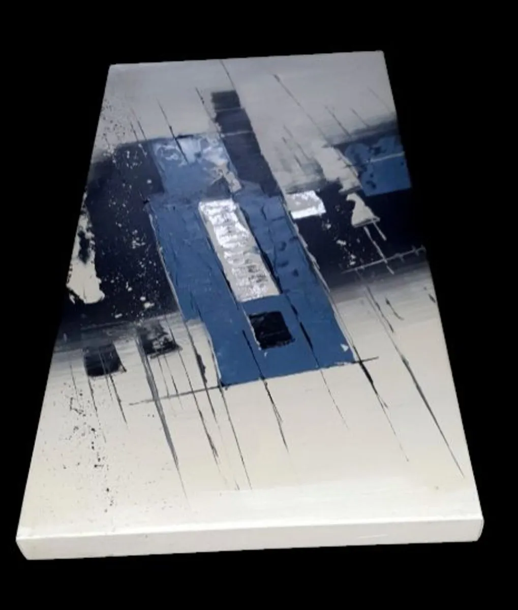 Ex-Harrods Modern Abstract Canvas Painting - Image 3