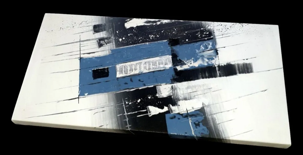 Ex-Harrods Modern Abstract Canvas Painting - Image 4