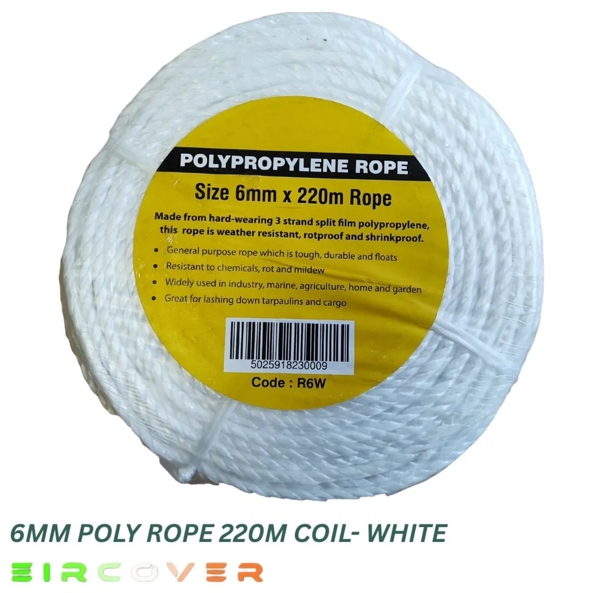 Mini Coil Rope- 6mm / 220m - White - Image 1