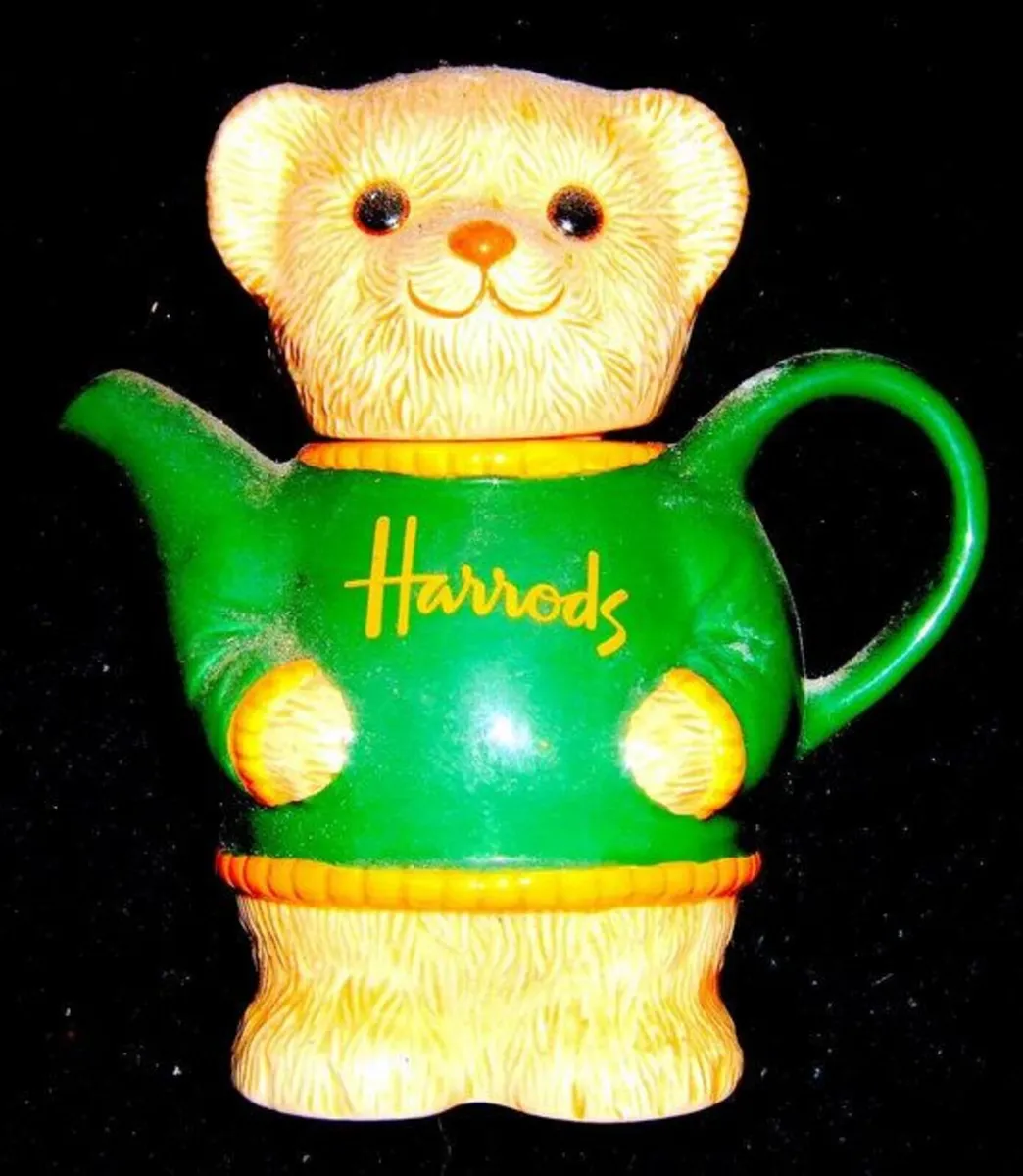 Vintage Harrods Ceramic Teddy Bear Teapot - Image 1
