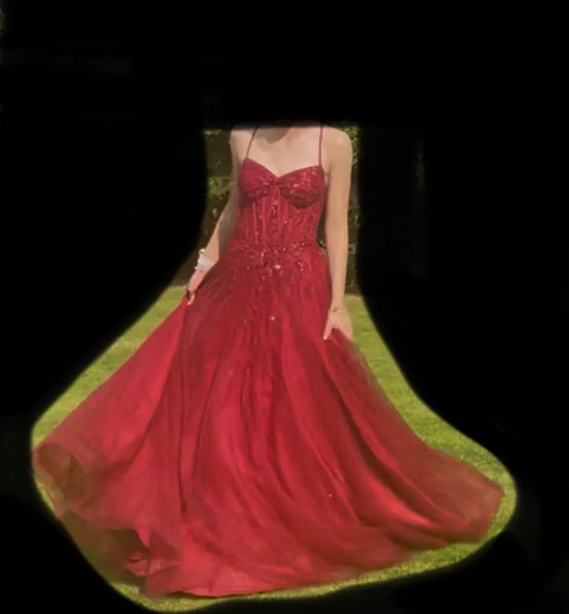 Debs Dress Angel Forever  Burgundy Aline - Image 1